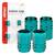 Set 4 capacele auto pentru ventil, din aluminiu, model Hexagon, culoare Verde - - Roveli