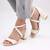 Sandale de dama , cu barete incrucisate si toc mediu SK1794Z-D26-BEIGE, Culoare (12): Bej, Marime (12): 36 - - Roveli