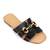 ​Papuci de dama , usori si comozi , cu detaliu auriu  G-56-BLACK, Culoare (12): Negru + Gold, Marime (12): 40** - - Roveli
