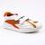 Pantofi casual ,unisex , pentru copii , din piele naturala 3229-MULTICOLOR, Culoare (12): Portocaliu, Marime (12): 33 - - Roveli