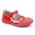 Pantofi usori , de copii , din piele naturala, cu flori 1793-ROSU, Culoare (12): Bej, Rosu, Marime (12): 34 - - Roveli