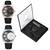Ceas de dama, quartz, 2 bratari piele eco, afisare data, 2 modele - - Roveli