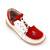 Pantofi usori pentru copii , din piele naturala  3149-ALB/ROSU, Culoare (12): Alb, Rosu, Marime (12): 24 - - Roveli