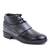 ​Botine de dama , din piele naturala , cu fermoar la spate 8307-NEGRU, Culoare (12): Gri + Negru, Marime (12): 41 - - Roveli