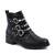 ​Ghete de dama , perforate , cu barete decorative 7168-PA-BLACK, Culoare (12): Negru, Marime (12): 40 - - Roveli
