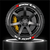 Kit inscriptionare anvelope auto, 8 elemente reliefate din cauciuc, culoare, Alb & Rosu, model SPORTS - 2- Roveli