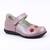 Pantofi usori , de copii , decorati cu flori 3127-ROZ/SIDEFAT, Culoare (12): Roz, Marime (12): 25 - - Roveli