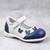 Pantofi usori , de copii , decorati cu flori , din piele naturala 1793-BLEU/ALB, Culoare (12): Alb, Bleumarin, Marime (12): 25 - - Roveli