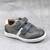 Pantofi sport , pentru copii , din piele naturala  , cu reflexe stralucitoare  1839-GRI/GRI, Culoare (12): Alb, Gri, Marime (12): 24 - - Roveli