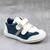 Pantofi sport , pentru copii , din piele naturala , lacuita 1839-BLEU/ALB/L, Culoare (12): Bleu, Marime (12): 26 - - Roveli