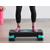 Stepper 68x28 cm, pentru fitness, aerobic si cardio, 2 niveluri de inaltime, Negru-Turcoaz - 2- Roveli