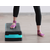 Stepper 68x28 cm, pentru fitness, aerobic si cardio, 2 niveluri de inaltime, Negru-Turcoaz - 3- Roveli