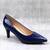 ​Pantofi eleganti de dama, stiletto , din lac, cu toc mic ML-314-BLUE, Culoare (12): Bleumarin, Marime (12): 40 - - Roveli