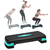 Stepper 68x28 cm, pentru fitness, aerobic si cardio, 2 niveluri de inaltime, Negru-Turcoaz - 5- Roveli