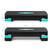 Stepper 68x28 cm, pentru fitness, aerobic si cardio, 2 niveluri de inaltime, Negru-Turcoaz - 10- Roveli