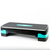 Stepper 68x28 cm, pentru fitness, aerobic si cardio, 2 niveluri de inaltime, Negru-Turcoaz - - Roveli