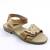 ​Sandale usoare de dama , din piele naturala , lacuita , cu talpa joasa 3263-BEJ/BEJ/1, Culoare (12): Auriu, Bej, Marime (12): 36 - - Roveli
