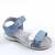 Sandale din piele naturala , lacuita , pentru fetite , gama OUTLET 7201-BLEU/ALB, Culoare (12): Alb, Bleu, Marime (12): 24 - - Roveli