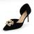 ​Pantofi eleganti de dama , decorati cu brosa aurie MOL-252-33-BLACK, Culoare (12): Negru, Marime (12): 40 - - Roveli