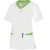 ​Bluza medicala dama Paola Alb-Verde, Marime (217): 42, Culoare (217): Alb - 4- Roveli