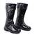 Cizme inalte , captusite , pentru copii , decorate cu brosa argintie  3131-NEGRU/2, Marime (12): 31 - 2- Roveli
