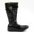 Cizme inalte , imblanite , pentru copii , decorate cu brosa argintie  3131-NEGRU/3, Marime (12): 36 - 3- Roveli