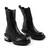 Ghete imblanite de dama , cu accesoriu argintiu A10313-BLACK, Marime (12): 38 - 2- Roveli