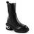 Ghete imblanite de dama , cu accesoriu argintiu A10313-BLACK, Marime (12): 37 - - Roveli