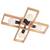 Plafoniera Smarter, structura din metal si lemn de fag natur, 4 surse cu dulie E27, 42W, stil modern,  630 x 566 x 144 mm - - Roveli