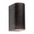 Aplica pentru exterior Smarter, corp din aluminiu, dispersor din sticla, 2 x GU10, putere maxima 2 x 35W, IP44, finisaj ruginiu - - Roveli
