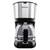 ​Cafetiera, 750 W, 1.25 l, capacitate 10 cesti, bol din sticla, filtru permanent, detasabil si lavabil, mentinere la cald, negru si argintiu - - Roveli