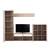 Biblioteca living DacEnergy©, realizata din PAL melaminat, dimensiuni 262x195x35 cm, stejar gri/stejar alb - 2- Roveli