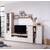 Biblioteca living DacEnergy©, realizata din PAL melaminat, dimensiuni 262x195x35 cm, stejar gri/stejar alb - 4- Roveli