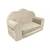 Canapea extensibila copii DacEnergy©, catifea 100% poliester, forma de norisor, 74X 35x 48 cm, crem - - Roveli