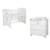 Set mobilier 3 piese copii DacEnergy©, din pal, patut, comoda de infasat, saltea, fibra de nuca de cocos, design simplu si modern, imprimat cu girafa, 120 x 60 cm, alb - - Roveli