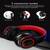 Casti audio On Ear DacEnergy©, Wireless, Bluetooth 5.0/ MP3 Card, Plug-In, HI-FI sound, Hands-free Call, design ergonomic, culoare rosu/negru - 4- Roveli