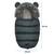 Sac de dormit bebelusi, rezistent la vant, respirabil, blana detasabila, 95 x 48 cm, pentru troler sau sanie, grafit - 8- Roveli