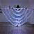 Aripi de dans fluture DacEnergy©, pentru spectacol, cu Led, stralucitoare, buton on/of, 300x145 cm, alb - - Roveli
