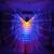 Aripi de dans fluture DacEnergy©, pentru spectacol, cu Led, 360 de grade,  2 bete extensibile, 145x300 cm, 3 culori, auriu, albastru si rosu - - Roveli