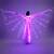 Aripi de dans fluture DacEnergy©, pentru spectacol, cu Led, stralucitoare, 360 de grade, model simplu, 300 cm, violet - - Roveli