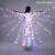 Aripi de dans fluture DacEnergy©, pentru spectacol, cu Led, stralucitoare, 360 de grade, model simplu, 300 cm, multicolor - - Roveli