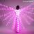 Aripi de dans fluture DacEnergy©, pentru spectacol, cu Led, stralucitoare, 360 de grade, model simplu, 300 cm, fucsia - 5- Roveli