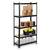 Raft metalic, realizat din MDF si profile zincate, 5 rafturi, capacitatea 150 kg raft, 750 kg total, 150x75x30 cm, negru - 4- Roveli