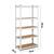 Raft metalic, raft din MDF, 5 rafturi, montaj fara suruburi, prin apasare, 175 kg pe raft, 875 kg total, 180x90x40 cm, alb - 6- Roveli