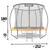 Trambulina de gradina , 3 picioare duble, plasa interioara, scara metalica cu trepe largi, covor durabil, impermeabil, 252 cm - 7- Roveli