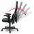 Scaun gaming DacEnergy©, husa din piele ecologica, baza cu cinci picioare, roti cauciucate, mecanism multi-bloc, reglarea inaltimii, negru - 7- Roveli