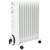 Radiator electric cu ulei, putere 2500 W, 3 trepte, 11 elementi, termostat reglabil, roti pentru deplasare, 580 x 125 x 486 mm, alb - - Roveli