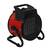 Aeroterma electrica, tehnologia PTC, termostat incorporat, 3 kW, 220 -240 V, 209 x 265 x 293 mm, rosu si negru - - Roveli