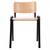 Scaun DacEnergy©, realizat din lemn stratificat fag, fix, operational, design clasic si practic, 71x47.5x48.5 cm, negru si natur - - Roveli