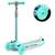 ​Trotineta, material ghidon aluminiu, cu 3 roti, iluminare Led in roti, inaltime reglabila, 79x27x60 cm, menta - 3- Roveli